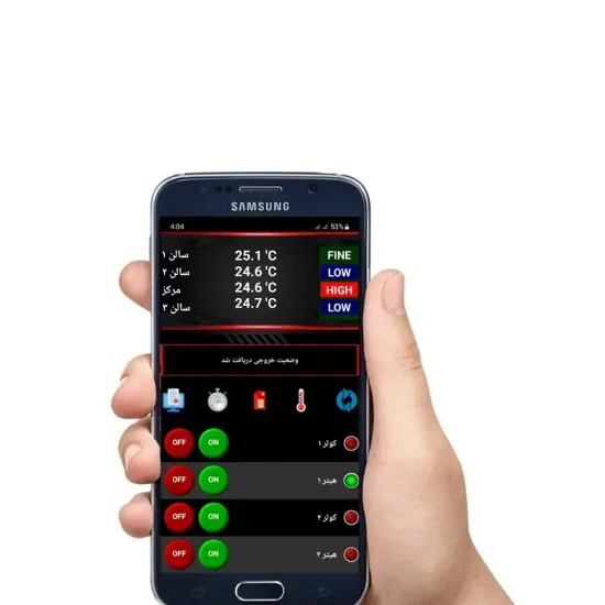 کنترلر هوشمند دما 4 سنسور ترونیکس مدل TM8