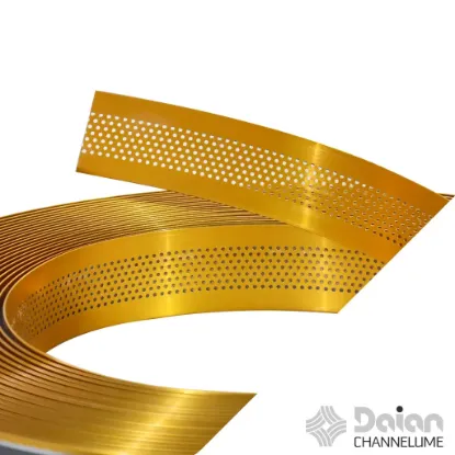 لبه چلنیوم طلایی 7 سانت براق پانچ دایره دایان