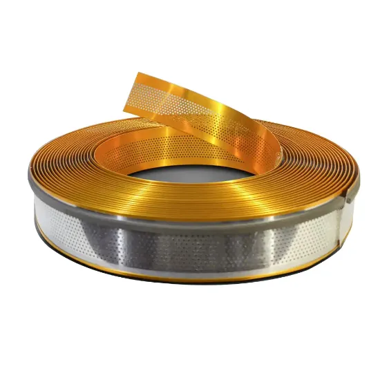 لبه چلنیوم طلایی 9 سانت براق پانچ دایره دایان