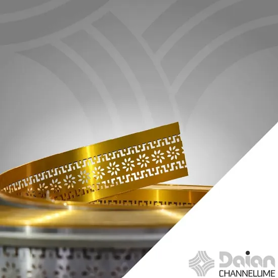 لبه چلنیوم طلایی 9 سانت براق پانچ فلاور لایت دایان