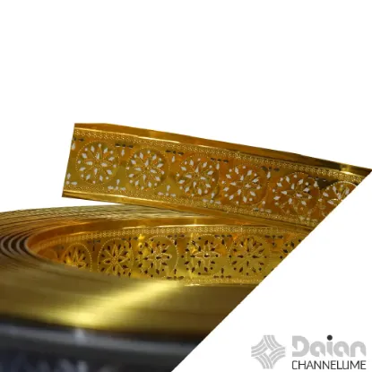 لبه چلنیوم طلایی 7 سانت آینه ای پانچ سنتی دایان