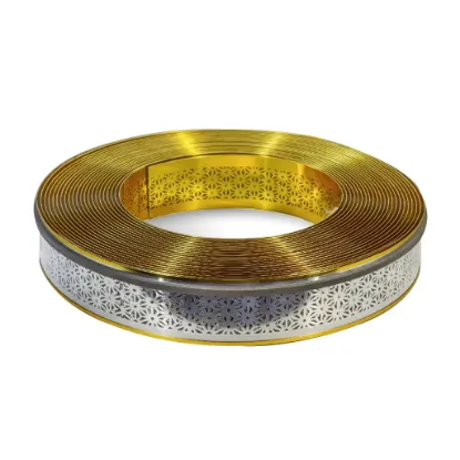 لبه چلنیوم طلایی 9 سانت آینه ای مشبک دایان