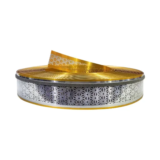 لبه چلنیوم طلایی 9 سانت براق مشبک دایان