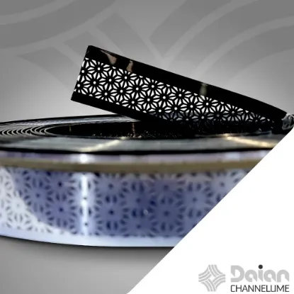 لبه چلنیوم مشکی 9 سانت آینه ای مشبک دایان