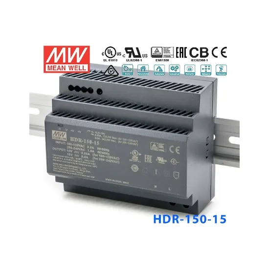 منبع تغذیه مینول سری HDR-150-15