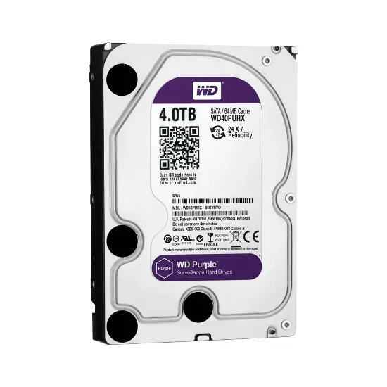 هارد اینترنال وسترن دیجیتال بنفش مدل WD40PURZ ظرفیت 4 ترابایت