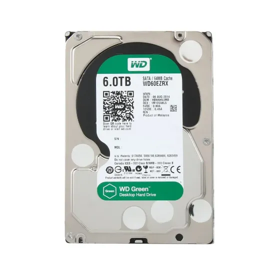 هارد اینترنال وسترن دیجیتال سبز مدل WD60EZRX ظرفیت 6 ترابایت