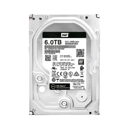 هارد اینترنال وسترن دیجیتال مشکی مدل WD6003FZBX ظرفیت 6 ترابایت