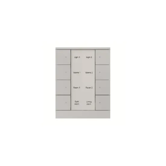 کلید هوشمند هشت پل ساده Tenton ABB رنگ نقره ای کد SB/U8.0.1-83