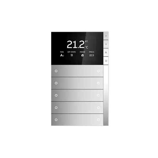 تصویر  ترموستات هوشمند ده پل PEONIA ABB رنگ نقره ای کد PEBR/U5.0.1-131