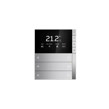 ترموستات هوشمند شش پل PEONIA ABB رنگ نقره ای کد PEBR/U3.0.1-131