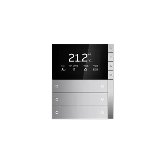 ترموستات هوشمند شش پل PEONIA ABB رنگ نقره ای کد PEBR/U3.0.1-131