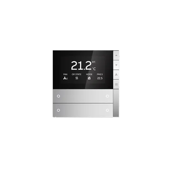 ترموستات هوشمند چهار پل PEONIA ABB رنگ نقره ای کد PEBR/U2.0.1-131