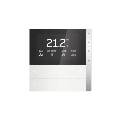 ترموستات هوشمند چهار پل PEONIA ABB رنگ سفید کد PEBR/U2.0.1-001