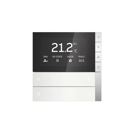 ترموستات هوشمند چهار پل PEONIA ABB رنگ سفید کد PEBR/U2.0.1-001