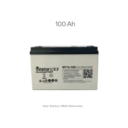 باتری 100 آمپر ساعت خورشیدی Restar solar