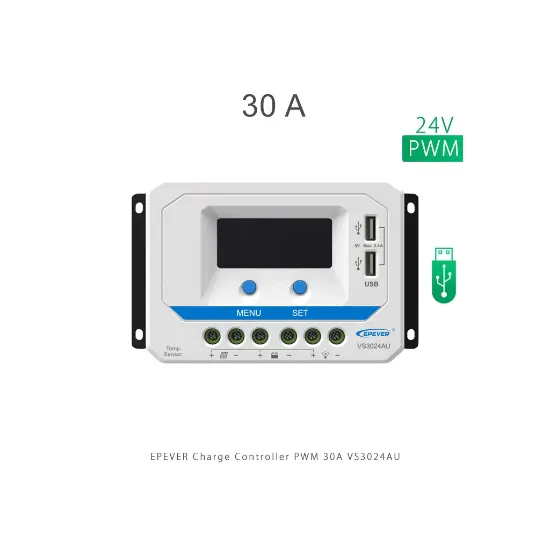 شارژ کنترلر 30 آمپر 24 ولت EPEVER مدل VS3024A/AU با USB