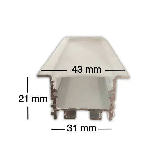 پروفیل آلومینیومی توکار دولاین 31mm مناسب سقف کناف و نور مخفی