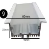 پروفیل توکار فنرخور 3 لاین 45mm کد 9 آلومینیومی