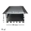 پروفیل توکار چهار لاین 59 میلیمتر کد 19
