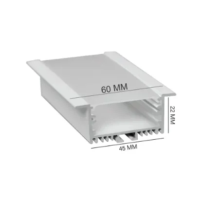 پروفیل توکار فنرخور سه لاین 45mm کد 23