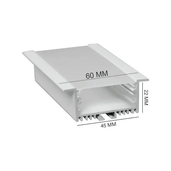 پروفیل توکار فنرخور سه لاین 45mm کد 23