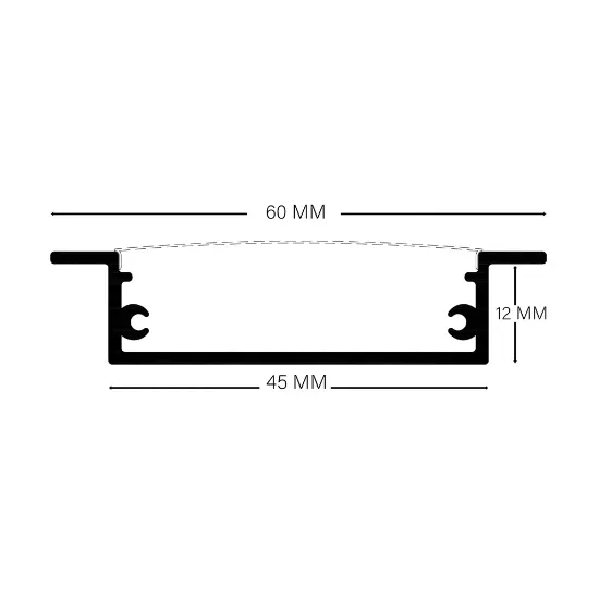 پروفیل توکار کنافی سه لاین 45mm کد 25