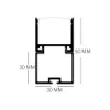 پروفیل روکار و آویز دولاین 30mm کد 28