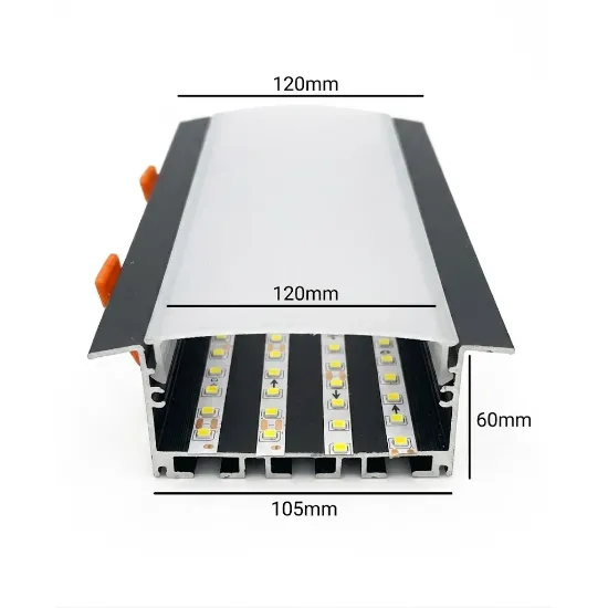پروفیل توکار فنرخور شش لاین 75mm (کد30)