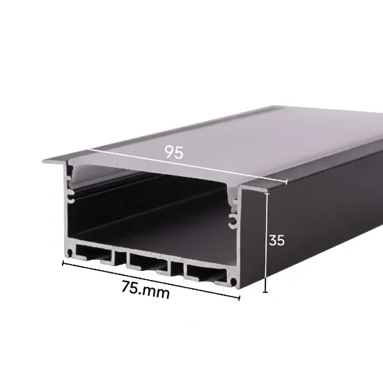 پروفیل توکار فنرخور شش لاین 75mm (کد30)