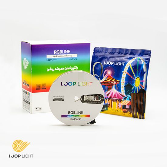 تصویر  ریسه 12 ولت RGB تراکم 60 لوپ لایت مدل LB-PS60-5050-12 (پشت چسب دار)