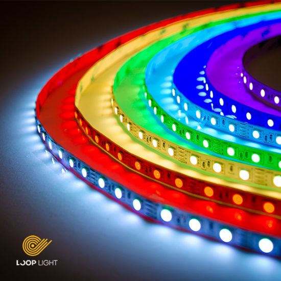 تصویر  ریسه 12 ولت RGB تراکم 60 لوپ لایت مدل LB-PS60-5050-12 (پشت چسب دار)