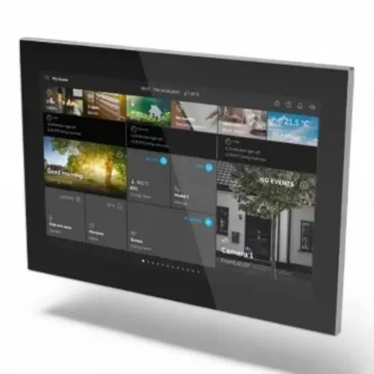 تصویر  تاچ پنل 10 اینچ مشکی ABB با فریم استیل کد STU/10.1.1.825