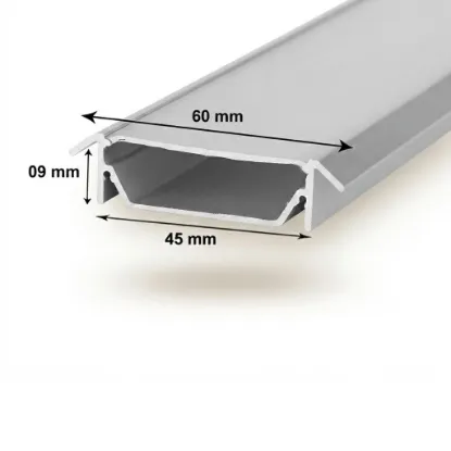 پروفیل لاین نوری کنافی عمق 9mm سه لاین 45mm (کد62)