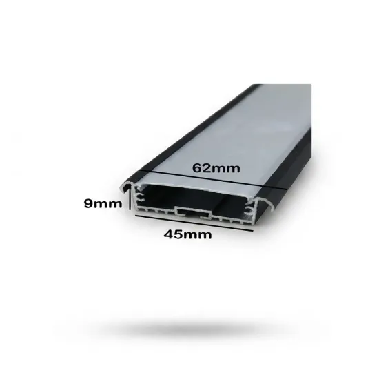 پروفیل لاین نوری کنافی فنرخور عمق 9mm سه لاین 45mm (کد63)