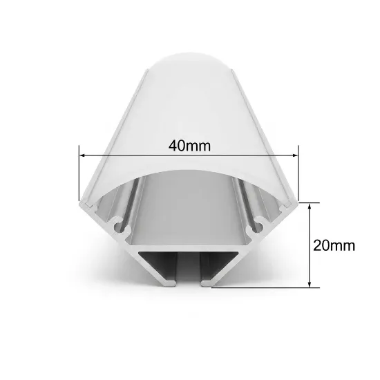 پروفیل لاین نوری کنجی دو لاین عرض 40mm (کد40)