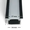 تصویر  پروفیل لاین نوری توکار کابینتی تک لاین 14mm (کد69)