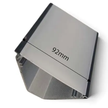 تصویر  پروفیل لاین نوری کنجی گلویی چهار لاین عرض 40mm (کد54)