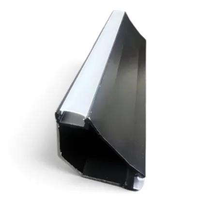 تصویر  پروفیل لاین نوری کنجی گلویی دو لاین عرض 60mm (کد53)