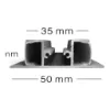 تصویر  پروفیل لاین نوری کنافی کلیپسی دو لاین 50mm (کد50)