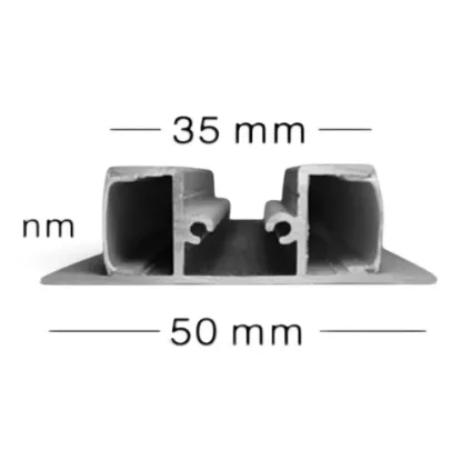 تصویر  پروفیل لاین نوری کنافی کلیپسی دو لاین 50mm (کد50)