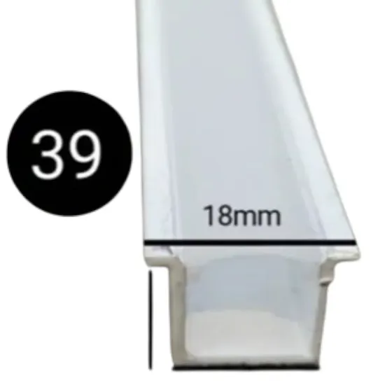 تصویر  پروفیل لاین نوری توکار تک لاین 12mm (کد39)