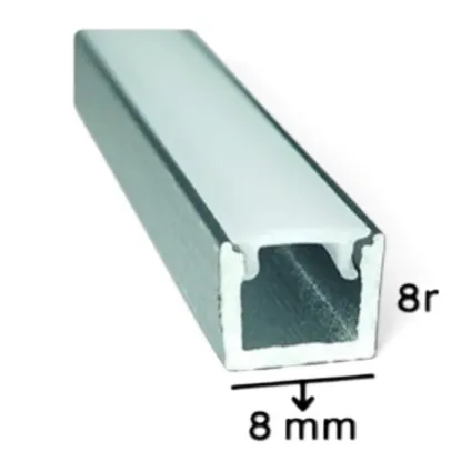 تصویر  پروفیل لاین نوری روکار تک لاین 8mm (کد71)
